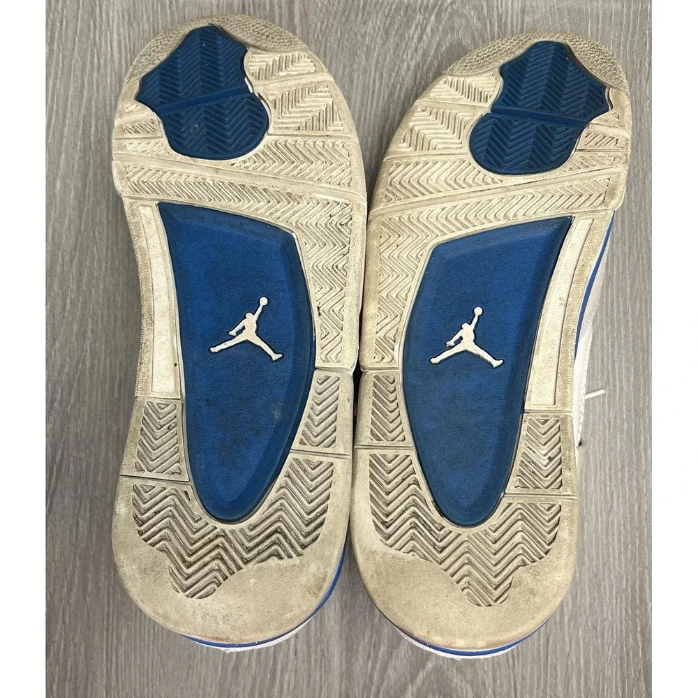 Nike Air Jordan 4 Retro Shoes Mens Size 12 Blue Military Sneakers 308497-105